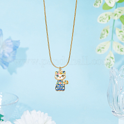 48 個 8 スタイルラックメッキ合金ペンダント  印刷  猫のチャーム  ライトゴールド  ミックスカラー  23x14x2mm  穴：1.6mm  6個/スタイル&nbsp;FIND-DC0003-80