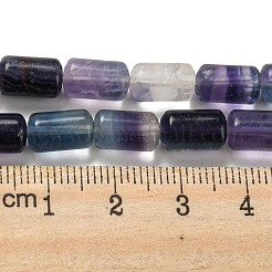 天然石蛍石ビーズ連売り  コラム  10x6mm  穴：0.8mm  約40個/連  15.67''（39.8センチメートル）&nbsp;G-M420-E08-03