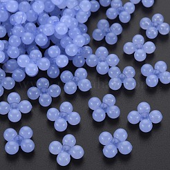 透明なアクリルビーズ  染め  [10]の形  ミディアムスレートブルー  13x13x5mm  穴：1.5mm  約1510個/500g&nbsp;MACR-S373-02E-01