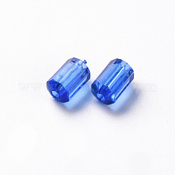 透明なアクリルビーズ  多面カット  ポリゴン  ブルー  9x5mm  穴：1.8mm  約3496個/500g&nbsp;TACR-S154-27B-86