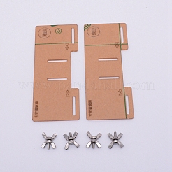 Pp石鹸作りスクレーパー  鉄製のネジとナット付き  透明  142x60x3mm  穴：3x26mm  鉄ネジ：20.5x19x8mm  鉄ナット：9x18.5x8mm&nbsp;DIY-WH0190-65
