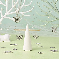 合金ペンダント&リンクコネクターー32個。  キュービックジルコニア付き  ジュエリー ネックレス ブレスレット イヤリング クラフト用  蝶  アンティークブロンズ  12x18mm&nbsp;JX210A