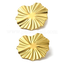304ステンレススチールスタッドピアス  ゴールドカラー  41x40mm&nbsp;EJEW-U001-04G-04