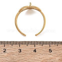 304ステンレススチール指輪部品  カン付き  ハート  イオンプレーティング（ip）  ゴールドカラー  16mm  穴：2mm  18mm&nbsp;SA-CBA45D5-24G