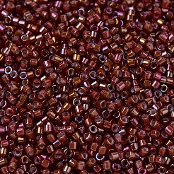 MIYUKIデリカビーズ  シリンダー  日本製シードビーズ  11/0  (db1781) 白い裏地のルートビア ab  1.3x1.6mm  穴：0.8mm  約20000個/袋  100 G /袋&nbsp;SEED-J020-DB1781