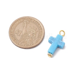 アクリルパーツ  CCBプラスチックスペーサービーズと鉄製フラットヘッドピン付き  クロス  ミックスカラー  22.5x12.5x4.5mm  穴：2mm&nbsp;PALLOY-JF02687