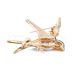 ツバメのエナメルピン  バックパック用合金ラペルピン  ゴールドカラー  カラフル  52x41mm&nbsp;JEWB-H035-02G