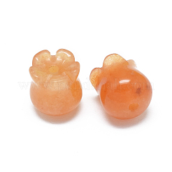 天然なレッドアベンチュリンビーズ  花  9~10x9~10.5mm  穴：1.4mm&nbsp;G-F637-03A