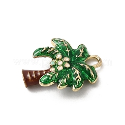 合金エナメルチャーム  ツリー  ゴールドカラー  18x15x3.5mm  穴：2.4mm&nbsp;FIND-H055-01G