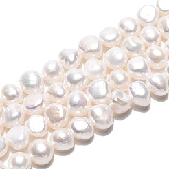 天然養殖淡水パールビーズ連売り  研磨両側  乳白色  4.5~7x6~7.5x3~6.5mm  穴：0.6mm  約28~29個/連  6.69~7.09インチ（17~18cm）&nbsp;PEAR-N027-03B