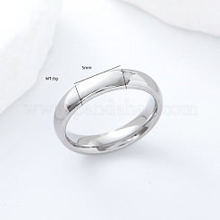 ミニマリストな304ステンレススチールの指輪  ステンレス鋼色  usサイズ10（19.8mm）&nbsp;LS-SH3067-4