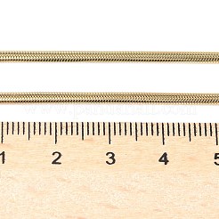 イオンプレーティング（IP）304ステンレススチールスネークチェーンネックレス  カニカン付き  18KGP本金メッキ  17.7インチ（45cm）  2.2x1mm&nbsp;X-NJEW-O058-25G