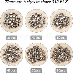 330個6スタイル202ステンレススチールビーズ  ロンデル  ステンレス鋼色  2~7x1.5~6mm  穴：1~2mm&nbsp;STAS-UN0026-91
