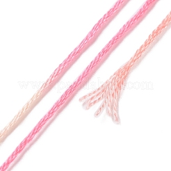 10かせ 6層ポリエステル刺繍フロス  クロスステッチの糸  セグメント染め  ピンク  0.5mm  約8.75ヤード（8m）/かせ&nbsp;OCOR-K006-A28