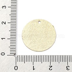 幾何学的な合金シートプリントペンダントイヤリングアクセサリー  ラウンド  20x0.5mm  穴：1.4mm&nbsp;PALLOY-E139-01G-10