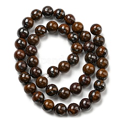 天然イエロータイガー鉄ビーズ連売り  ラウンド  8~8.5mm  穴：1.4mm  約45個/連  14.84~14.96インチ（37.7~38cm）&nbsp;G-C079-A03-02