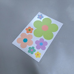 花の静電フィルム自己接着装飾ステッカー  窓用  ミックスカラー  300x200x0.2mm&nbsp;STIC-WH20010-13