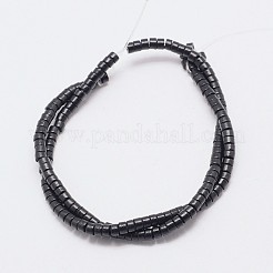 染め合成ターコイズビーズ連売り  ヒシビーズ  フラットラウンド/ディスク  ブラック  5x2~3mm  穴：1mm  約150個/連  15.7インチ&nbsp;G-P083-5mm-83F