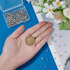 衣類アクセサリー100組  亜鉛合金のジッパーは、プラグの上部に  プラチナ  3.5x4x3mm&nbsp;FIND-PH0027-36P