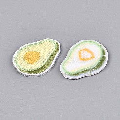 アボカドのアップリケ  機械刺繍布地手縫い/アイロンワッペン  マスクと衣装のアクセサリー  ライトゴールデンロッドイエロー  30.5x24x2mm&nbsp;DIY-N007-13