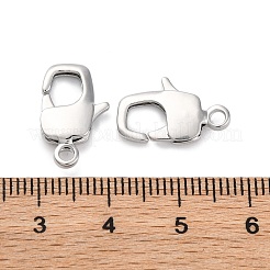 真鍮カニカン  カドミウムフリー＆ニッケルフリー＆鉛フリー  プラチナ  16x10x3mm  穴：1.8mm&nbsp;KK-H513-01A-P