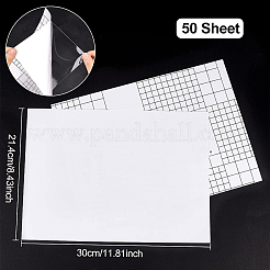 ペットのプラスチックコピー機の透明フィルム  長方形  ホワイト  214x300x0.2mm&nbsp;DIY-WH319-09
