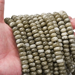 染め加工天然石ホワイトジェイドビーズ連売り  ロンデル  キャメル  10x6mm  穴：1.2mm  約63個/連  14.88''（37.8センチメートル）&nbsp;G-G107-A32-01
