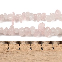 天然石ローズクォーツビーズ連売り  ナゲット  5~8mm  穴：1mm  31.50インチ（80cm）&nbsp;G-E332-83