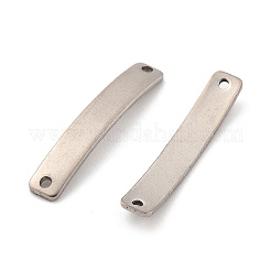 201 ステンレス鋼リンク/コネクター  カーブ四角形  空白タグのスタンプ  ステンレス鋼色  28x4.5x1mm  穴：1.4mm&nbsp;STAS-S158-01P