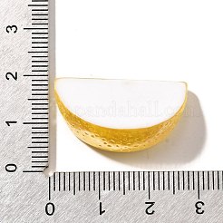 電気メッキ UVメッキ 不透明フルーツ樹脂カボション  虹色の  レモン  15x27x9.5mm&nbsp;LS-CRES-U004-03H