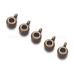 チベット風チューブベイル  ループベイル  保釈ビーズ  カドミウムフリー＆鉛フリー  アンティークブロンズ  9x6x4mm  穴：1.5mm  内径：3mm&nbsp;WAB017H-AB-RS
