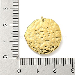 本物の18K金メッキPVD真空メッキ304ステンレススチールペンダント  ラインストーンと丸カン付き  星座チャーム付きのフラットラウンド  蟹座  20~21.8x20~21x2~3mm  穴：2mm&nbsp;STAS-L278-003G-04
