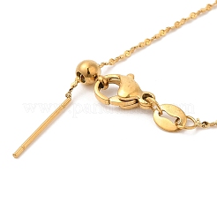 女性用 304 ステンレス サーペンタイン チェーン ネックレス  ビーズネックレス作り用  ゴールドカラー  17.24インチ（43.8cm）&nbsp;NJEW-G104-07G