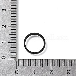 イオンプレーティング（IP）304ステンレス鋼製ジュエリー用リンキングリング  手動研磨  リング  ブラック  13x1.5mm  内径：11mm&nbsp;STAS-G215-26-B02
