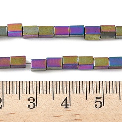 電気めっき合成磁性ヘマタイト ビーズ 連売り  直方体の  ミックスカラー  5x3x3mm  穴：1mm  約82~83個/連  15.98~16.38''（40.6~41.6センチメートル）&nbsp;G-A263-C01-02