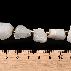 天然の白翡翠の原石ビーズ  ナゲット  シードビーズで  11.5~14.5x9~16x7~15.5mm  穴：1.2~1.4mm  約16~17個/連  7.87''~8.27''（20~21センチメートル）&nbsp;G-Z087-A05