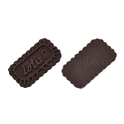 不透明樹脂デコデンカボション  模造食品  クッキー  ココナッツブラウン  20x34x3mm&nbsp;X-CRES-N022-138A
