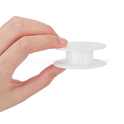 プラスチックスプール  ビーディングワイヤースレッドストリング用  ホイール  ホワイト  55x20mm&nbsp;TOOL-PH0017-07