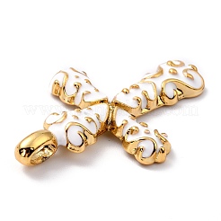 ラックメッキ合金エナメルビッグペンダント  クロス  ゴールドカラー  ミックスカラー  51.5x32x4mm  穴：6.5x4mm&nbsp;ZIRC-I054-25G