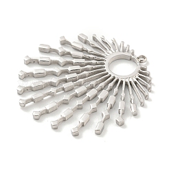 変色しない304ステンレススチールペンダント  太陽のチャーム  ステンレス鋼色  34.5x31.5x1.5mm  穴：1.5mm&nbsp;STAS-L278-102P