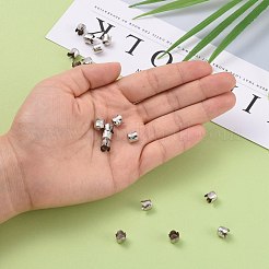 プラチナ鉄の花のビーズキャップ  6.5x7mm  穴：1mm&nbsp;X-IFIN-015Y-N