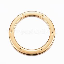 304ステンレススチールリンクリング  リング  ゴールドカラー  35x2mm  インナー：26.5mm&nbsp;STAS-P166-18G