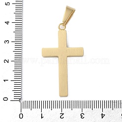 304ステンレススチールエナメルペンダント  クロスチャーム  PVD真空メッキ  ゴールドカラー  37.5x21x3mm  穴：9x5.5mm&nbsp;STAS-G346-43G
