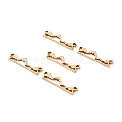 201 ステンレススチールリンクコネクター  大衆  ゴールドカラー  6x21x1mm  穴：1.2mm&nbsp;STAS-S105-T574D-2
