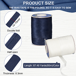2ロール 2色 80m ポリエステルサテンリボン  端のリボンを折ります  服飾材料  ミックスカラー  5/8インチ（15mm）  約87.49ヤード（80m）/ロール  1ロール/色&nbsp;OCOR-BC0006-13