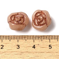 不透明なランプワークビーズ  ローズ  ダークサーモン  13x8mm  穴：1mm  約58~70個/100g&nbsp;LAMP-P065-02B-19