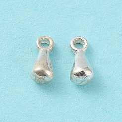 925スターリングシルバーチャーム  ティアドロップ  銀  6x2.5mm  穴：1mm&nbsp;STER-F053-08S