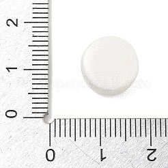 手作りの陶器ビーズ  ツリー付きフラットラウンド  手描き  グリーン  11x11.5x6~6.5mm  穴：2.5mm&nbsp;PR-CBA069E-03B