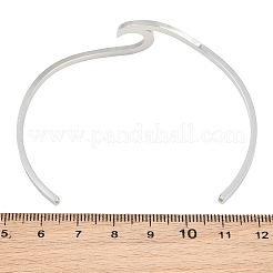 変色しにくい304ステンレススチール製カフバングル  ステンレス鋼色  2-1/4インチx1-3/4インチ（5.65x4.6cm）&nbsp;BJEW-G611-01P