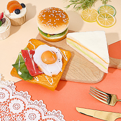 3個 3スタイル PUレザー 食品模型 ディスプレイ装飾  ホームオフィスのデスクトップ装飾用  ミックスカラー  82~137x68~114x35~61mm  1個/スタイル&nbsp;AJEW-SC0004-16